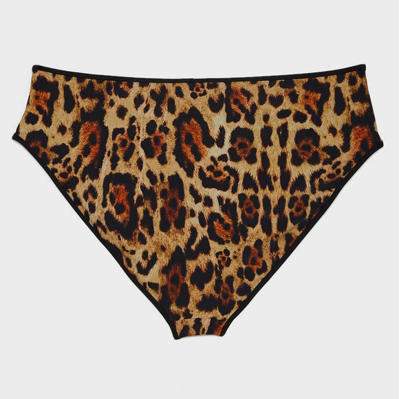 River Island Brown Leopard Print Bikini Bottom NWT Size 20 - Picture 3 of 8